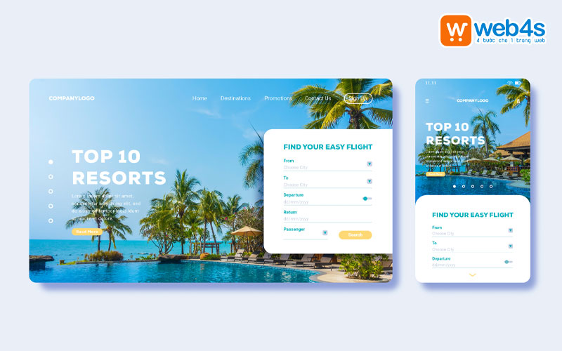 Thiết kế website khách sạn chuyên nghiệp