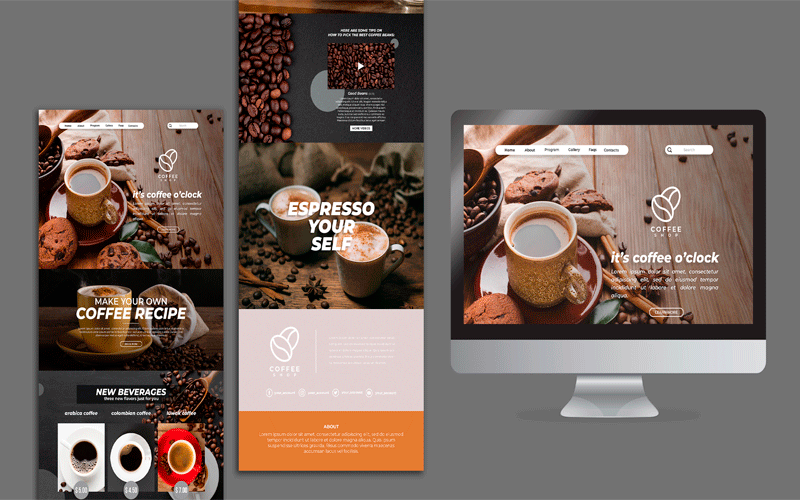 Tips Thiết kế website quán Cà phê đẹp mắt