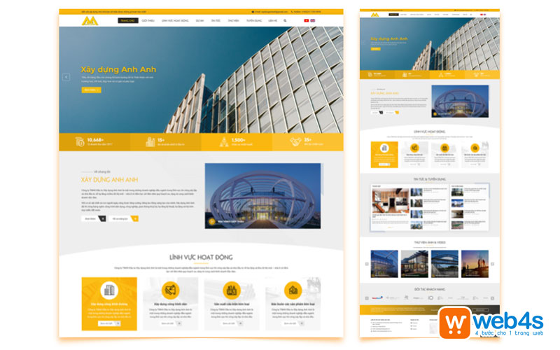 Các chức năng chính trong thiết kế website xây dựng