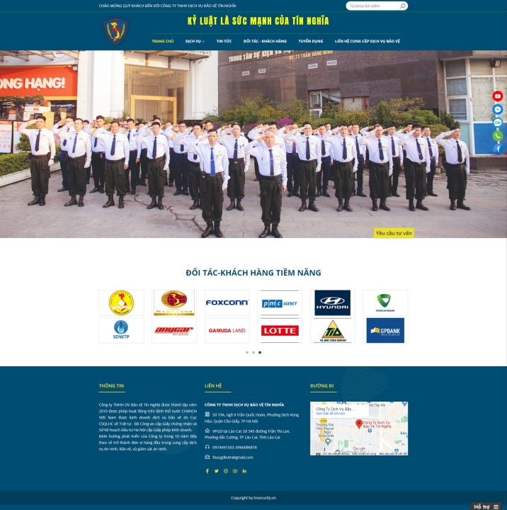 Mẫu website công ty bảo vệ - vệ sĩ 2