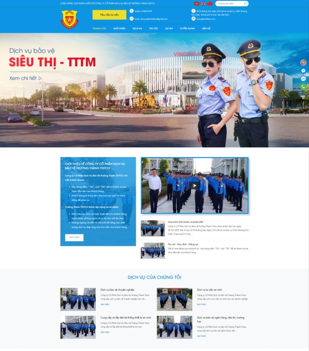 Mẫu website công ty bảo vệ - vệ sĩ 3
