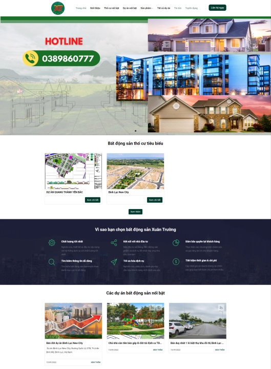 Mẫu website bất động sản 9