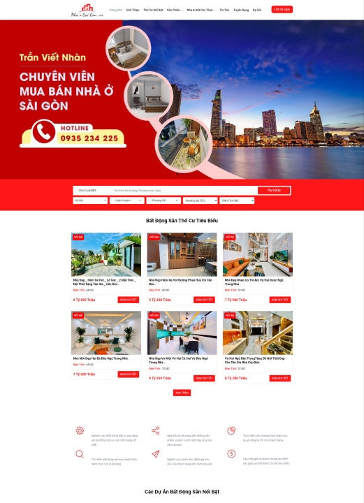 Mẫu website bất động sản 6