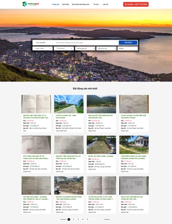 Mẫu website bất động sản 8
