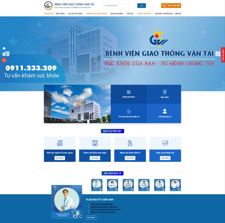 Mẫu website bệnh viện - phòng khám 3