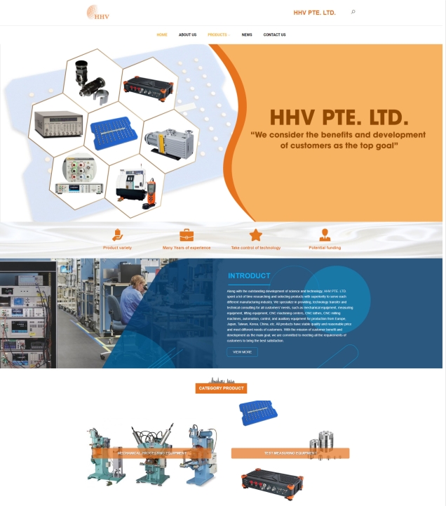 Mẫu website cơ khi 2