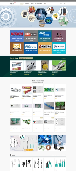 Mẫu website cơ khi 1