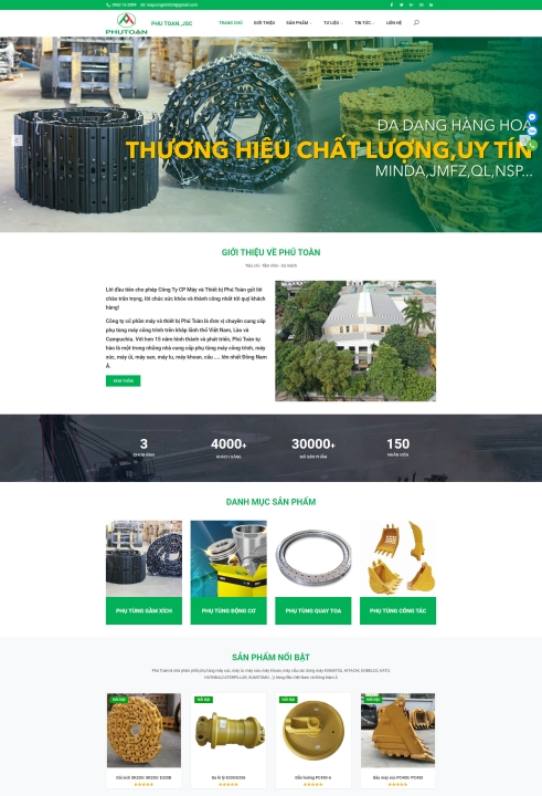 Mẫu website cơ khí 3