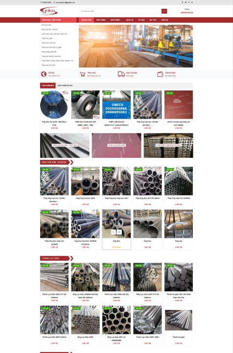 Mẫu website cơ khí 7