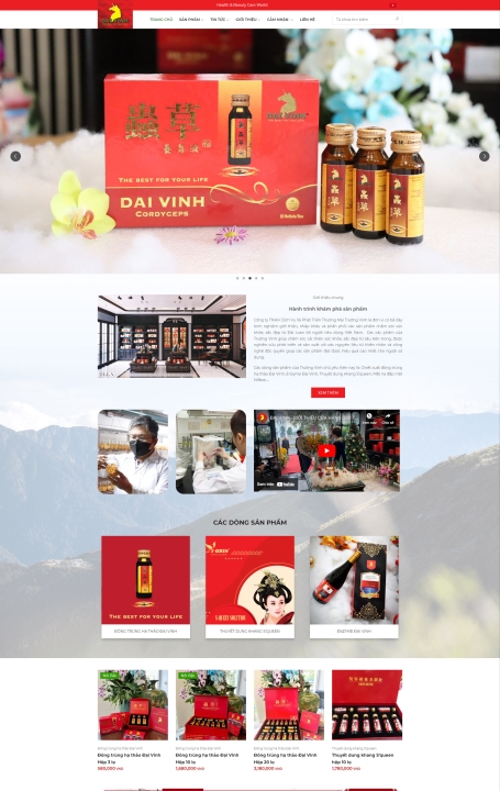 Mẫu website đông trùng hạ thảo 2