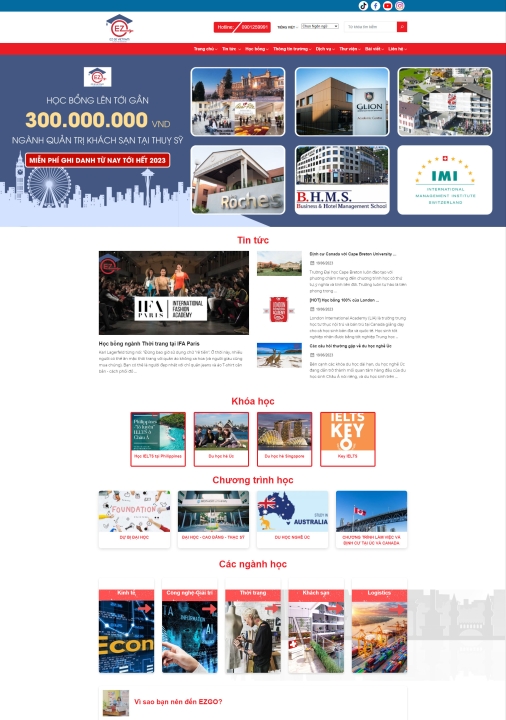 mẫu website du học - xuất khẩu 7