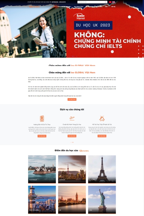 mẫu website du học - xuất khẩu 6