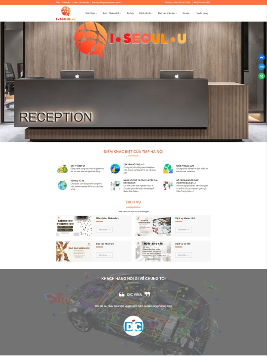 Mẫu website du học - xuất khẩu 5