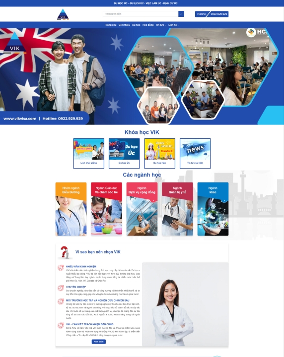 Mẫu website du học - xuất khẩu 1