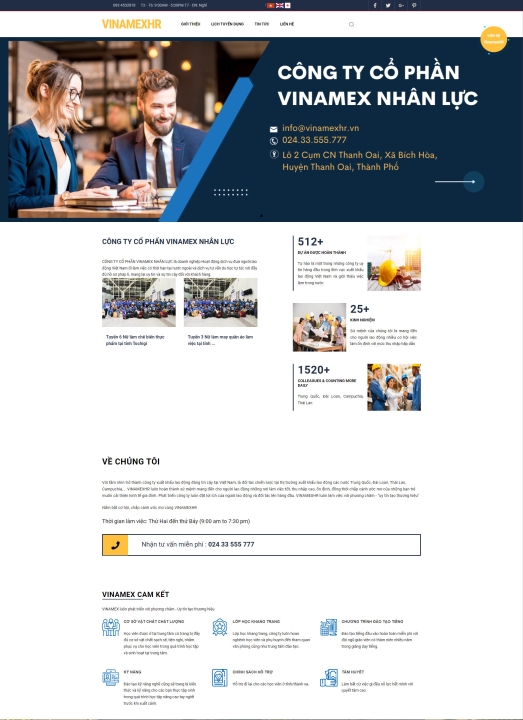 Mẫu website du học - xuất khẩu 3