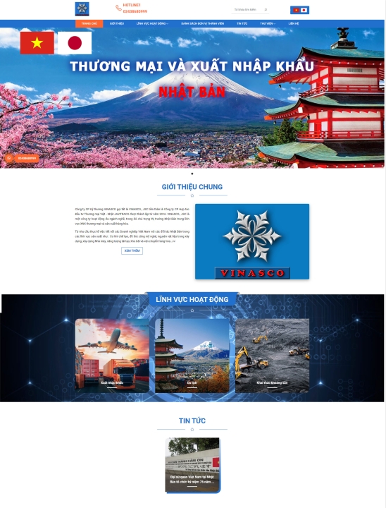 Mẫu website du học - xuất khẩu 2