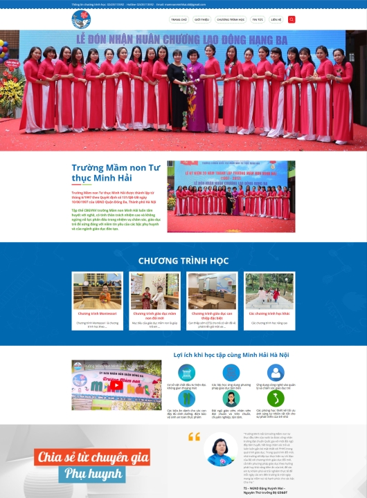 Mẫu website giáo dục - trường học 4