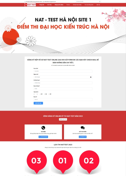 Mẫu website giáo dục - trường học 3