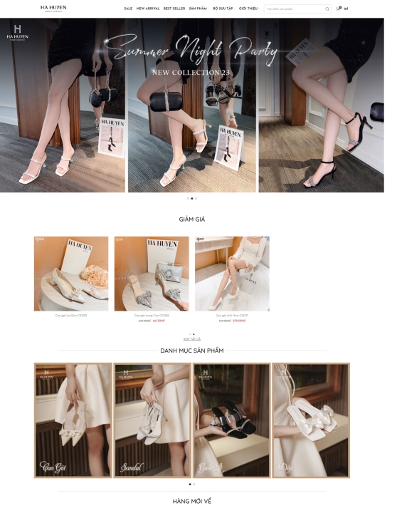 Mẫu website giày dép 3