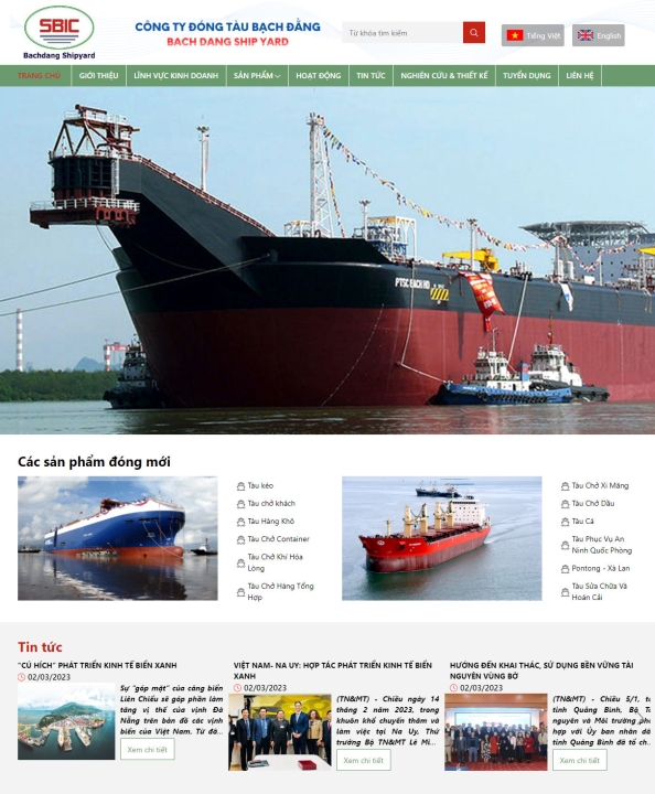 Mẫu website dịch vụ vận tải logistic 1