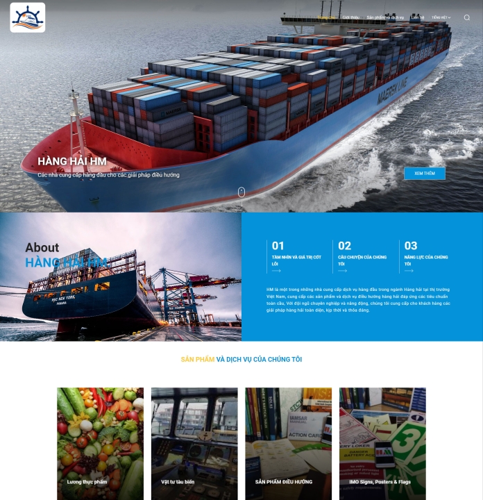 Mẫu website dịch vụ vận tải logistic 4