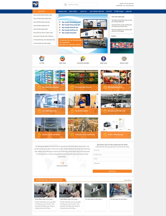 Mẫu website dịch vụ vận tải logistic 9