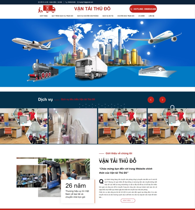 Mẫu website dịch vụ vận tải logistic 10