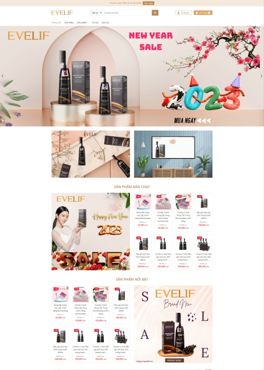 Mẫu website mỹ phẩm 2