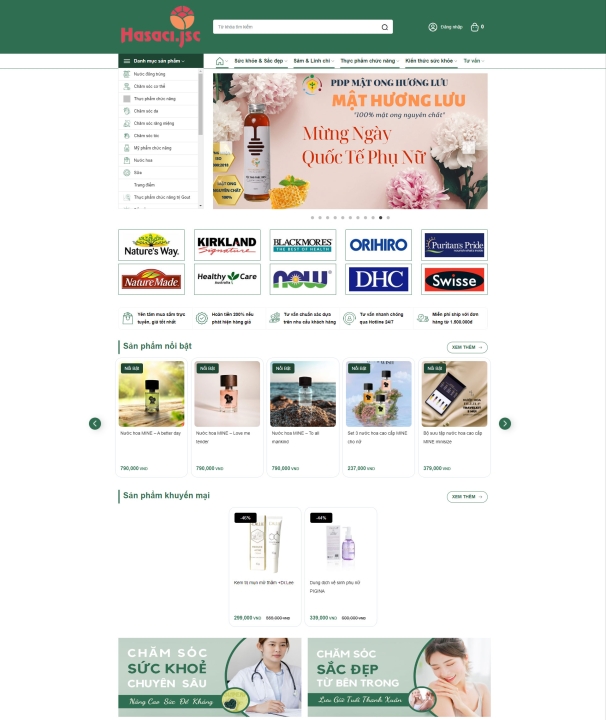 Mẫu website mỹ phẩm 3
