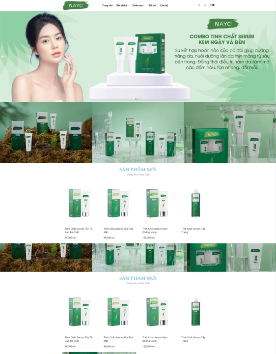 Mẫu website mỹ phẩm 5