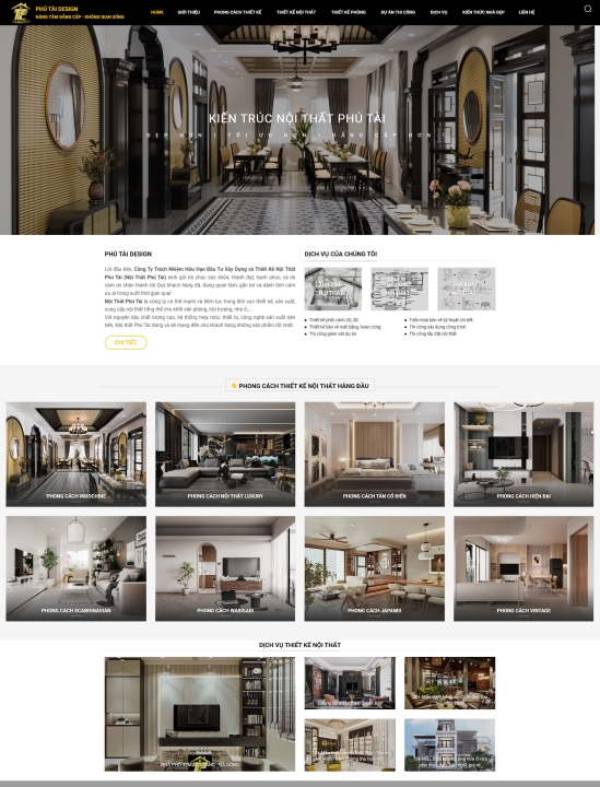 Mẫu website nội thất 16