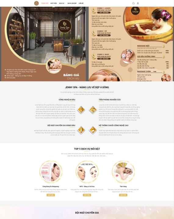 Mẫu website spa - Thẩm mỹ viện 2