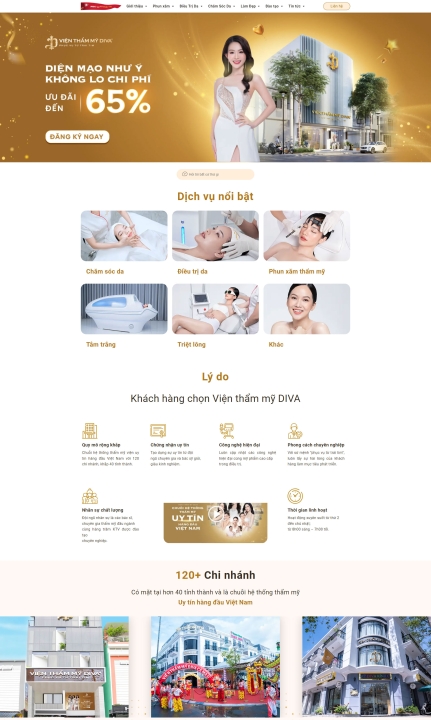 Mẫu website spa - Thẩm mỹ viện 8