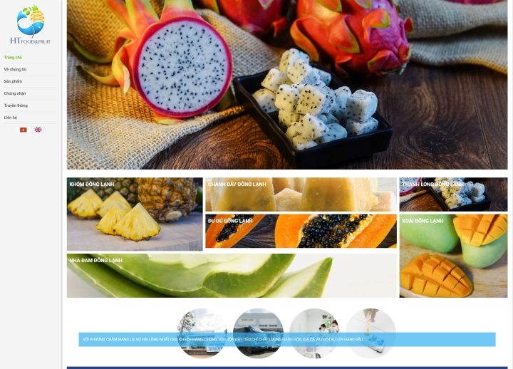 Mẫu website thực phẩm 2