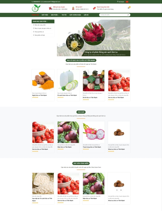 Mẫu website thực phẩm 4