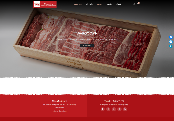 Mẫu website thực phẩm 1