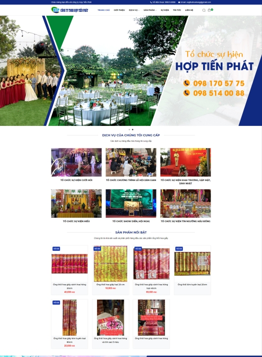 Mẫu website tổ chức sự kiện 1