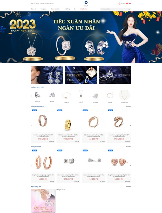 Mẫu website trang sức 3