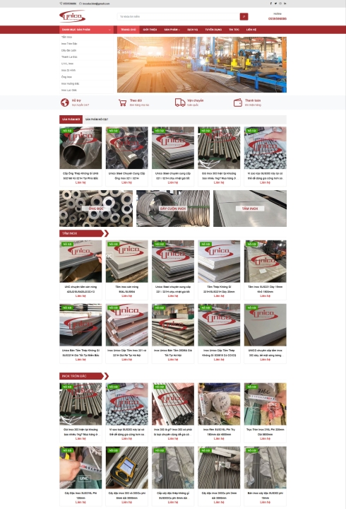 Mẫu website xây dựng 3