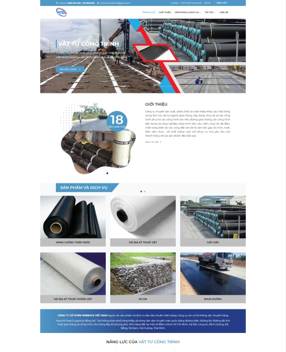 Mẫu website xây dựng 9